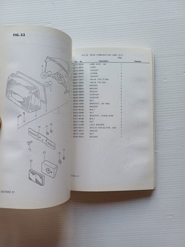 Suzuki GSX 750 SZ KATANA 1981 catalogo ricambi originale PARTS …