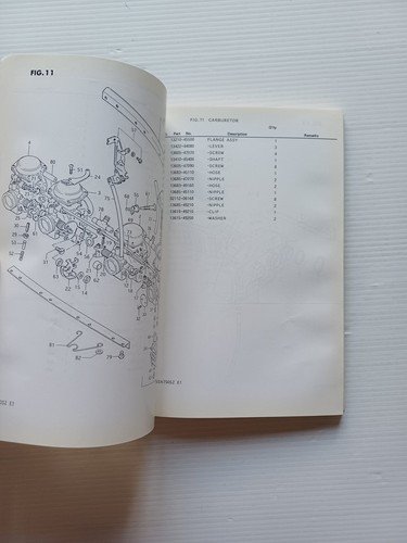 Suzuki GSX 750 SZ KATANA 1981 catalogo ricambi originale PARTS …