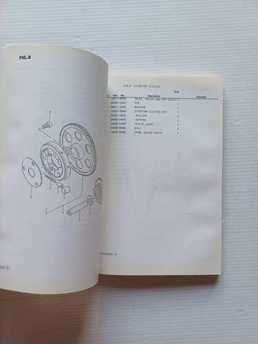 Suzuki GSX 750 SZ KATANA 1981 catalogo ricambi originale PARTS …