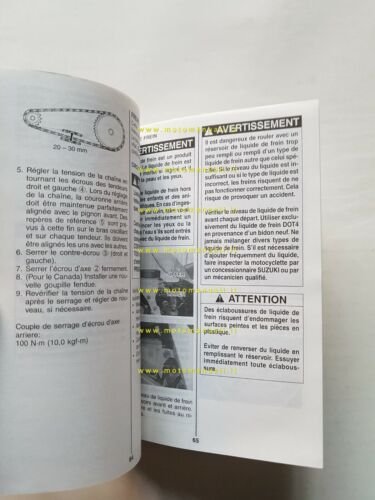 SUZUKI GSX-R 1000 2000-01 manuale uso manutenzione FRANCESE libretto originale