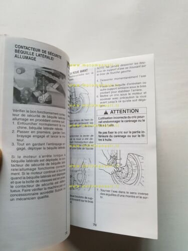 SUZUKI GSX-R 1000 2000-01 manuale uso manutenzione FRANCESE libretto originale