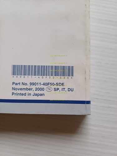 SUZUKI GSX-R 1000 2000-01 manuale uso manutenzione libretto italiano originale