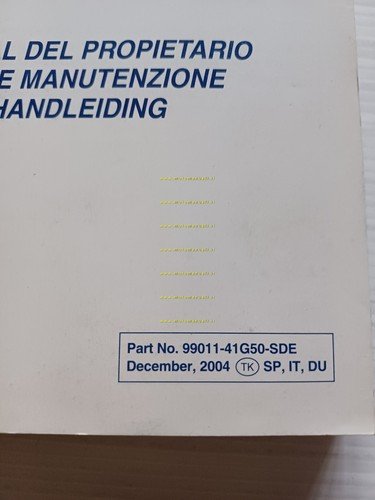 SUZUKI GSX-R 1000 2004-05 manuale uso manutenzione libretto italiano originale
