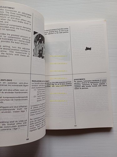 Suzuki GSX-R 1100 1985-86 manuale uso manutenzione italiano originale