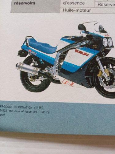 Suzuki GSX-R 1100 1985 Presentazione Cartella Stampa depliant francese originale