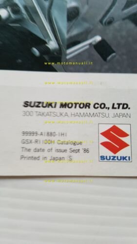 Suzuki GSX-R 1100 1986-87 depliant inglese originale