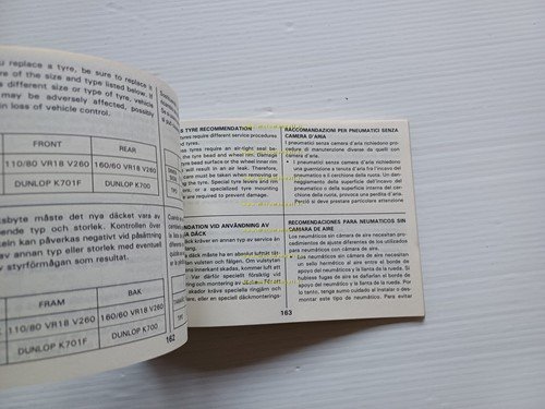 Suzuki GSX-R 1100 1987-88 manuale uso manutenzione italiano originale