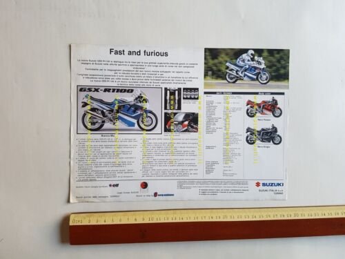 Suzuki GSX-R 1100 1991 depliant originale italiano genuine brochure