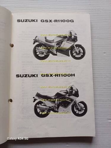 Suzuki GSX-R 1100 G-H 1986 catalogo ricambi originale spare parts …