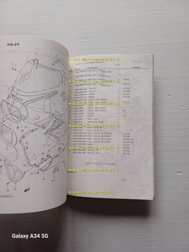 Suzuki GSX-R 1100 G-H 1986 catalogo ricambi originale spare parts …