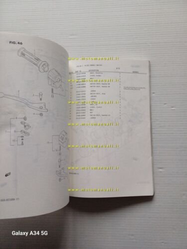 Suzuki GSX-R 1100 G-H 1986 catalogo ricambi originale spare parts …