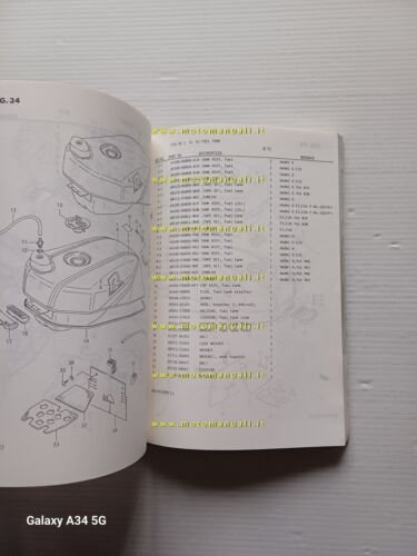 Suzuki GSX-R 1100 G-H 1986 catalogo ricambi originale spare parts …