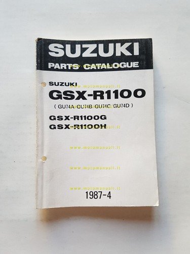 Suzuki GSX-R 1100 G-H 1987 catalogo ricambi originale spare parts …
