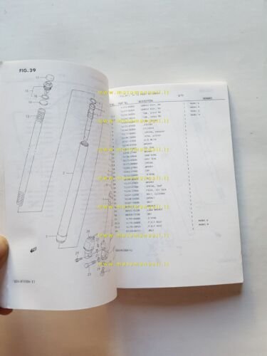 Suzuki GSX-R 1100 G-H 1987 catalogo ricambi originale spare parts …