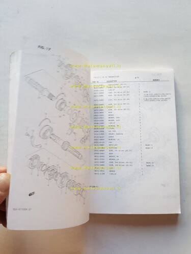 Suzuki GSX-R 1100 G-H 1987 catalogo ricambi originale spare parts …
