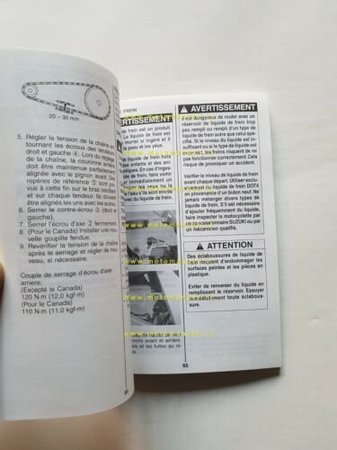 SUZUKI GSX-R 600 2000 manuale uso manutenzione FRANCESE libretto originale