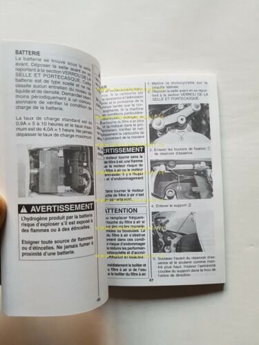 SUZUKI GSX-R 600 2000 manuale uso manutenzione FRANCESE libretto originale