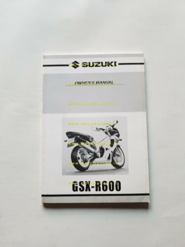 SUZUKI GSX-R 600 2000 manuale uso manutenzione INGLESE libretto originale