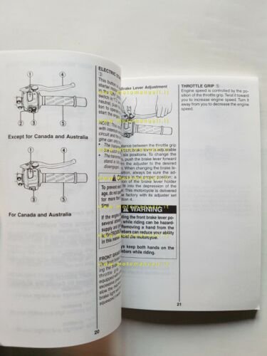 SUZUKI GSX-R 600 2000 manuale uso manutenzione INGLESE libretto originale