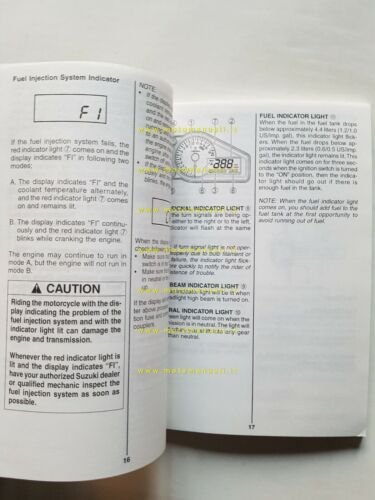 SUZUKI GSX-R 600 2000 manuale uso manutenzione INGLESE libretto originale
