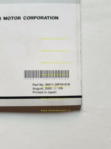 SUZUKI GSX-R 600 2000 manuale uso manutenzione INGLESE libretto originale