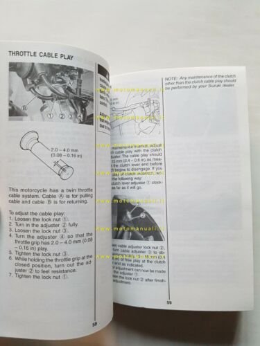 SUZUKI GSX-R 600 2000 manuale uso manutenzione INGLESE libretto originale