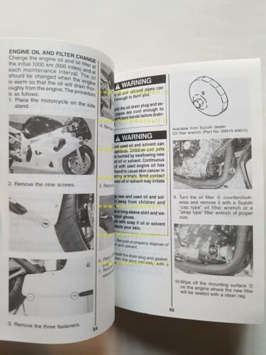 SUZUKI GSX-R 600 2000 manuale uso manutenzione INGLESE libretto originale