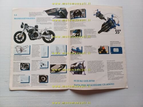 Suzuki GSX-R 750 1985 depliant ITALIANO originale