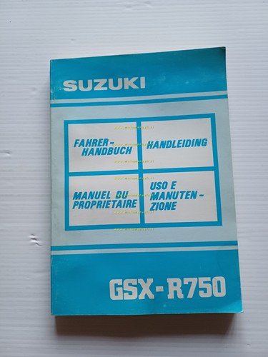 Suzuki GSX-R 750 1990-91 manuale uso manutenzione libretto originale italiano