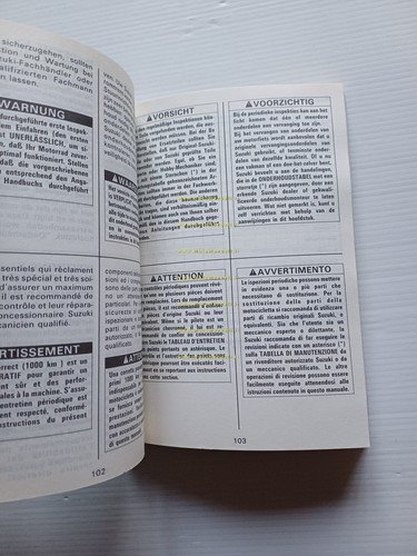 Suzuki GSX-R 750 1990-91 manuale uso manutenzione libretto originale italiano