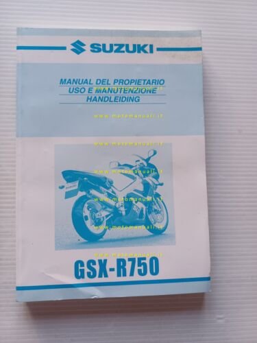 Suzuki GSX-R 750 2000 manuale uso manutenzione libretto originale italiano