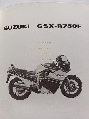 SUZUKI GSX-R 750 F 1985 catalogo ricambi originale