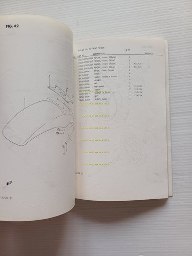 SUZUKI GSX-R 750 F 1985 catalogo ricambi originale