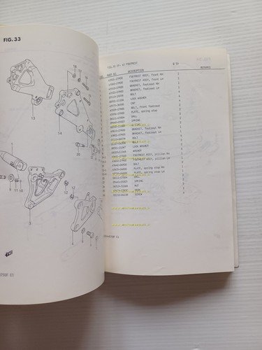 SUZUKI GSX-R 750 F 1985 catalogo ricambi originale