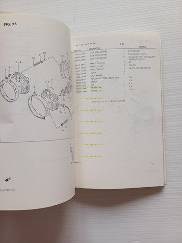 SUZUKI GSX-R 750 F 1985 catalogo ricambi originale