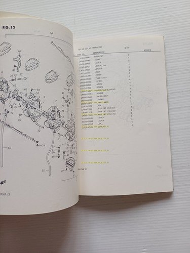 SUZUKI GSX-R 750 F 1985 catalogo ricambi originale