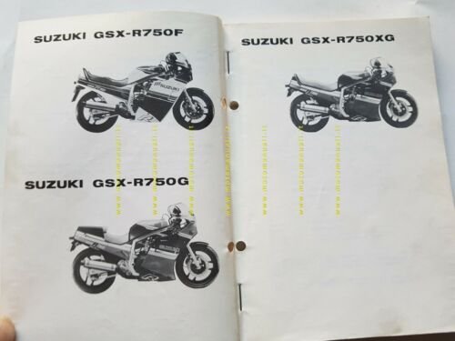 Suzuki GSX-R 750 F-G-XG 1985-86 catalogo ricambi originale spare parts …