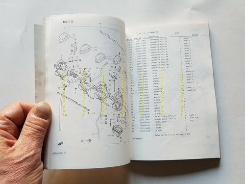 Suzuki GSX-R 750 F-G-XG-H-XH 1985-86 catalogo ricambi originale parts catalog