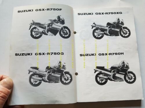 Suzuki GSX-R 750 F-G-XG-H-XH 1985-86 catalogo ricambi originale parts catalog
