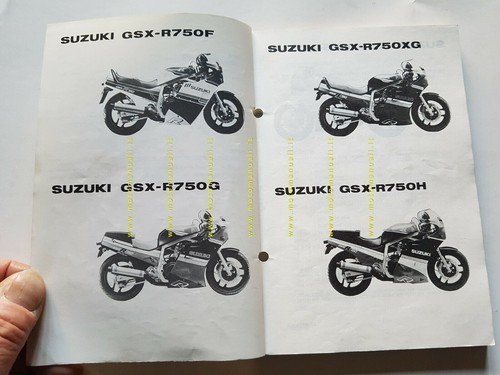 Suzuki GSX-R 750 F-G-XG-H-XH 1985-86 catalogo ricambi originale parts catalog