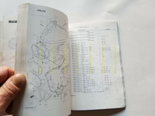 Suzuki GSX-R 750 F-G-XG-H-XH 1985-86 catalogo ricambi originale parts catalog