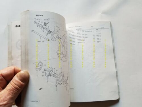 Suzuki GSX-R 750 F-G-XG-H-XH 1985-86 catalogo ricambi originale parts catalog