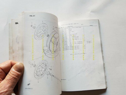 Suzuki GSX-R 750 F-G-XG-H-XH 1985-86 catalogo ricambi originale parts catalog