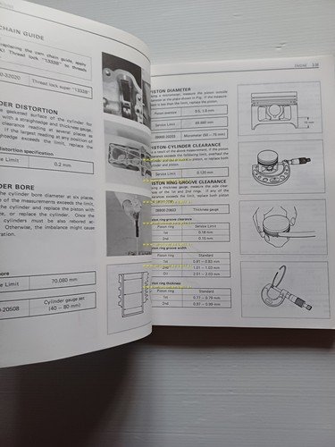 SUZUKI GSX-R 750 G- R- H 1986-87 manuale officina originale …