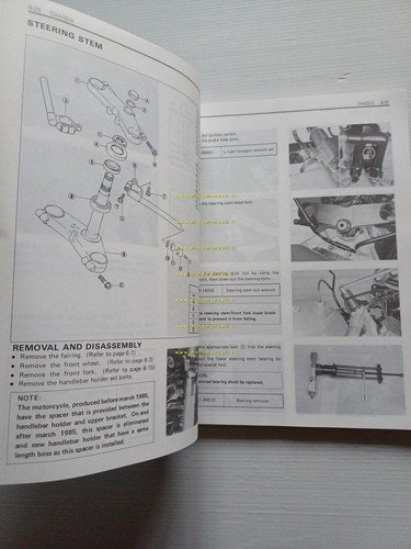 SUZUKI GSX-R 750 G- R- H 1986-87 manuale officina originale …