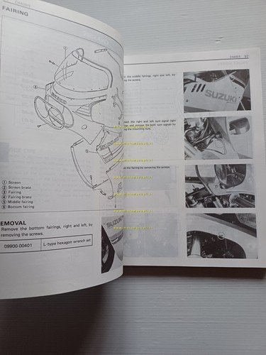 SUZUKI GSX-R 750 G- R- H 1986-87 manuale officina originale …