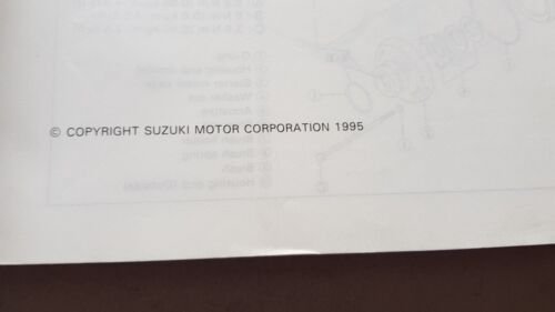 SUZUKI GSX-R 750 T 1996 manuale officina originale workshop manual