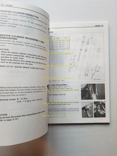 Suzuki GSX-R 750 W 1991 manuale officina INGLESE originale