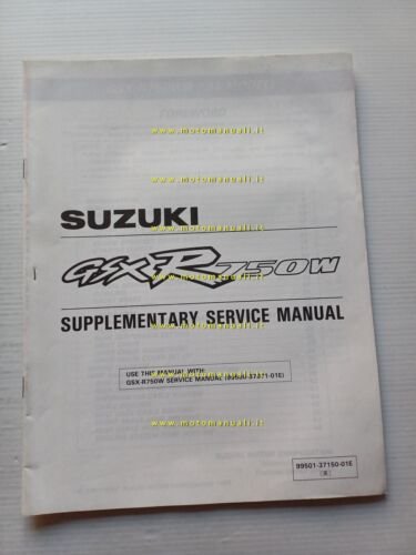 Suzuki GSX-R 750 W 1994 AGGIORNAMENTO manuale officina inglese originale