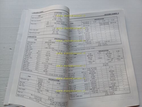 Suzuki GSX-R 750 W 1994 AGGIORNAMENTO manuale officina inglese originale